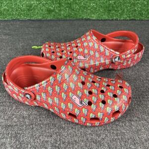 NWT Crocs x Vineyard Vines Christmas Holiday Red Classic Clog Size US M12